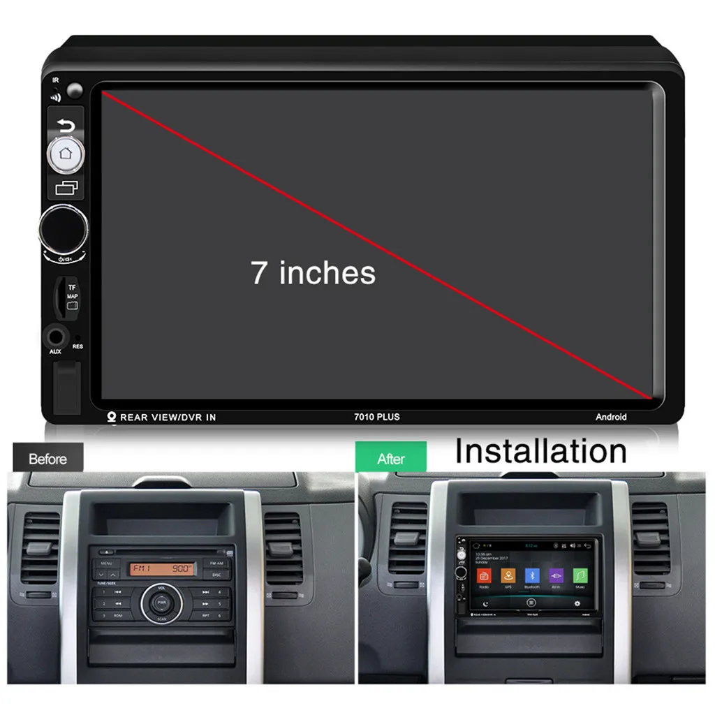 OMESHIN автомобильный MP4, mp5 мультимедийный автомобильный mp5 плеер 2 Din mp5 магнитолы dvd Bluetooth стерео экран с Wifi 7010b Jun13