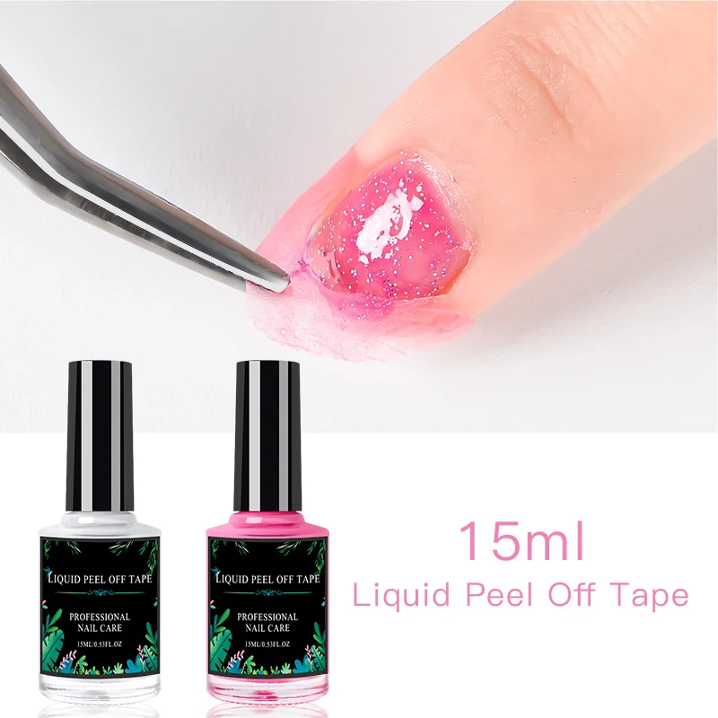 

15ml Cuticle Guard Cuticle Protector Anti-freezing Peel Off Nail Art Latex White Pink Nail Polish Manicure Nail Gel Lacquer 1 PC