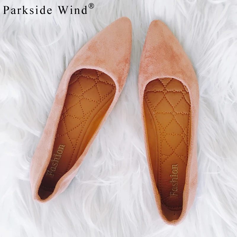 

Parkside Wind Soft Lady Ballet Flats Flock Shoes Woman Elegant Pointed Toe Flats Sandals Spring Summer Shallow Flat shoes 0737-5