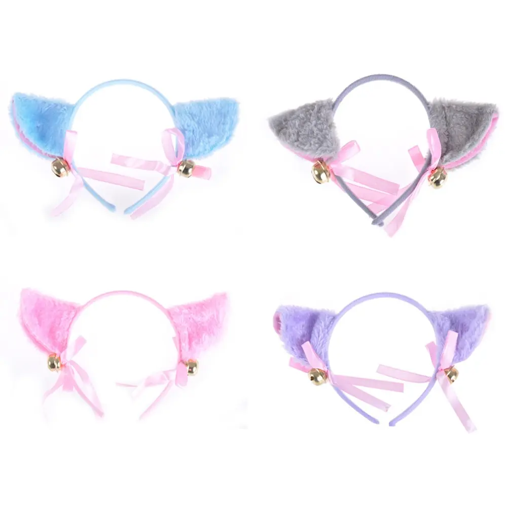 

Cosplay Anime Costume Party Gift Headwear Kawaii Cat Ears Bell Bow Bowknot Headdress Cute Head Hoop Hairpinn Toy Gift