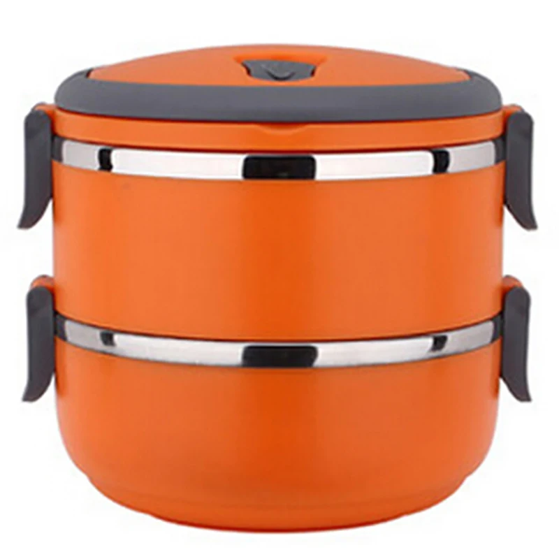 2 Layers 1400ML Thermal BentoBox For lunch Food Stainless Steel