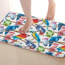 Коврик для ванной комнаты в стиле попугая, Забавный Противоскользящий коврик для ванной, аксессуары для душевой занавески, соответствующие вашей душевой занавеске