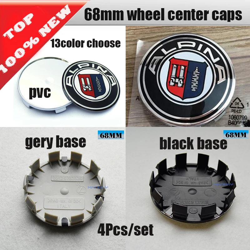 

4pcs pvc 68mm 10 pin Wheel Center Hub caps Rim Caps Emblem Badge stickers For bmw e46 e30 1 3 6 5 7 8 Z3 Z4 M3 M5 & X1 X3 X5