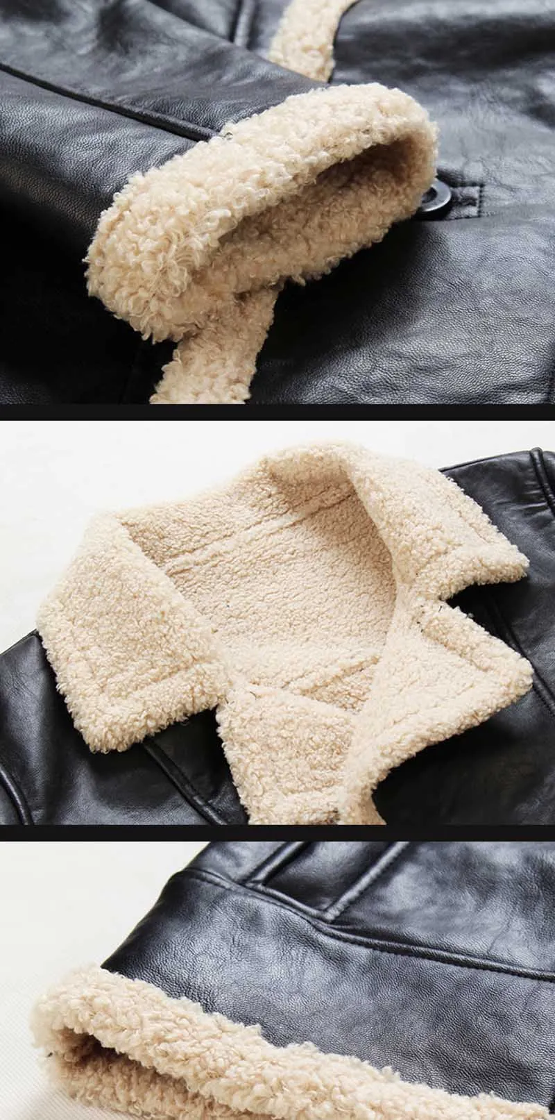 leather jacket lamb lining black07