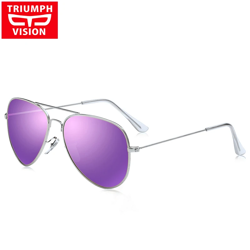 Triumph Vision, 8 цветов, зеркальные линзы, поляризационные женские очки пилота, солнцезащитные очки, Оттенки для женщин, металлический, полный обод, светильник - Цвет линз: 019