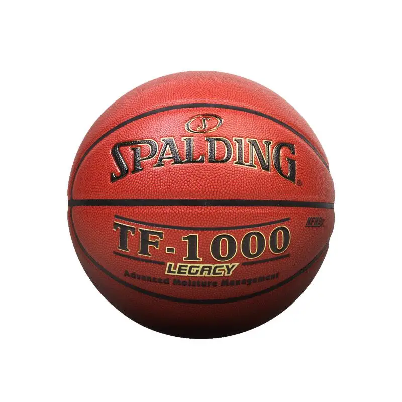 SPALDING, оригинальная серия, TF-1000, для внутреннего баскетбола, для соревнований, высокое качество, мужской мяч, Официальный Размер 7, PU, 74-716A - Цвет: 74-716A