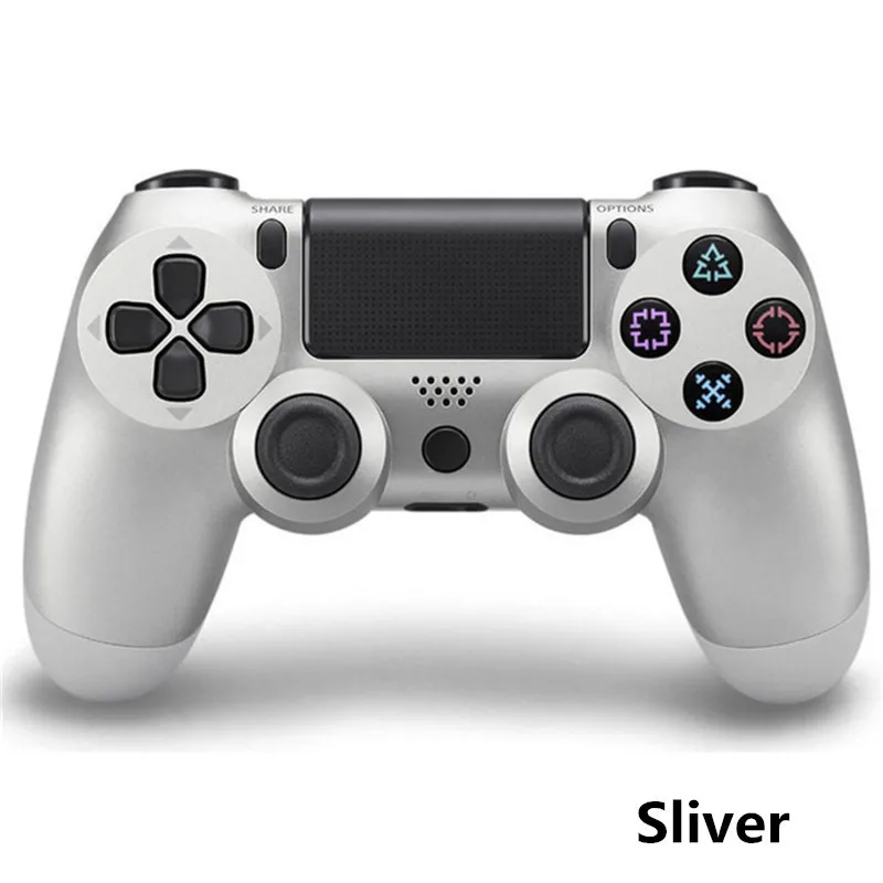 Проводной игровой контроллер для PS4 контроллер для sony Playstation 4 для DualShock Вибрационный джойстик геймпады для игровой станции 4 - Цвет: SILVER