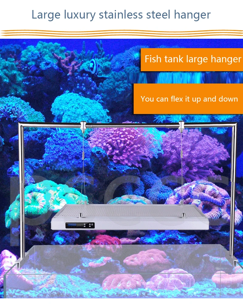 Аквариум нержавеющей стали fish tank металлогалогенные лампы. Светодиодные лампы. T5 лампы, вешалка пилоны