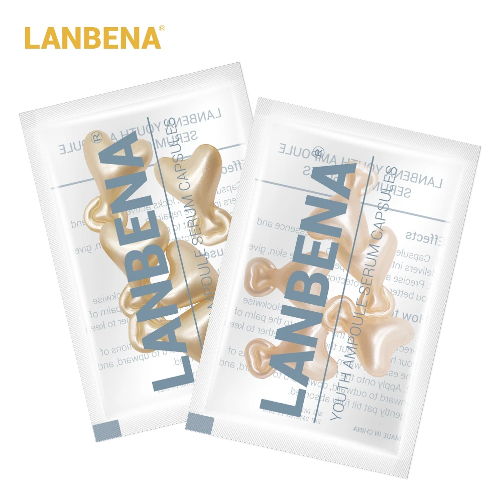 LANBENA 24K золотой пептид морщины для лица ампулы капсулы + Улитка увлажняющий