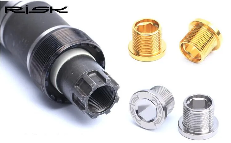 2 шт. TC4 велосипед из титанового сплава крышка шатуна M15x12mm M15x12MM Водонепроницаемый винт горный велосипед Нижние Винты-держатели сплайн рукоятки винт