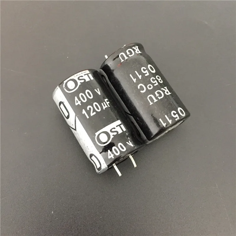 

5pcs 120uF 400V OST RGU Series 18x30mm 400V120uF Aluminum Electrolytic Capacitor