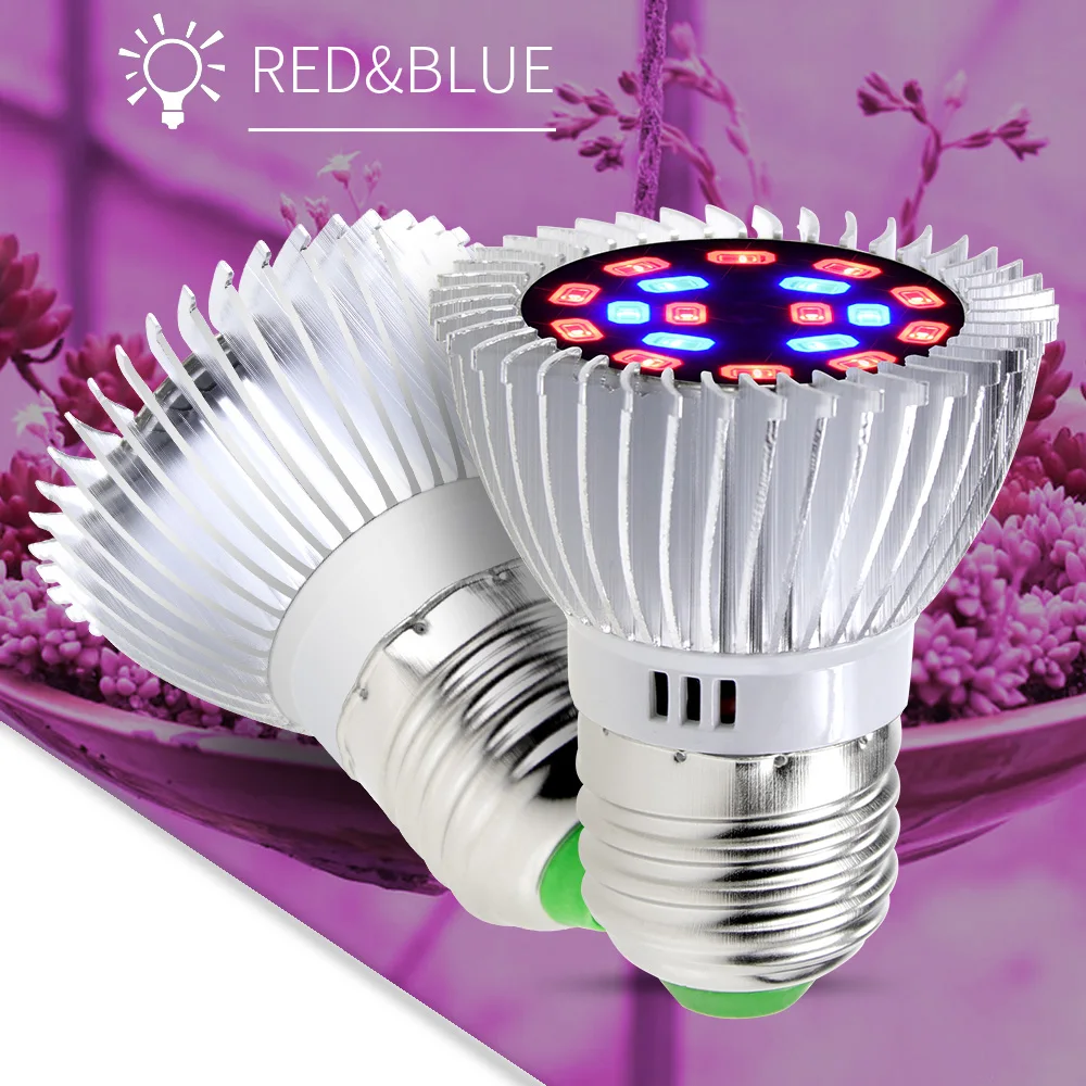

E27 LED Plant Grow Light E14 Greenhouse Growing Bulb 18W Fitolamp LED Full Spectrum Lamp For Seedling Indoor Grow LED Phyto Lamp