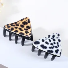 Для женщин аксессуары для волос корейские милые кошачьи уши волос коготь Винтаж леопардовым принтом Заколки для волос для девочек TSLM1