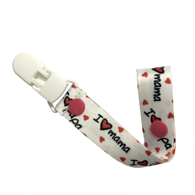 

1pc Baby Pacifier Clip Cute Love Mom Dad Teether Clips Baby Accessories Stuff