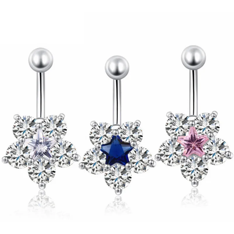 

Sunflower 316l Surgical Steel Belly Button Navel Ring Barbell 14g