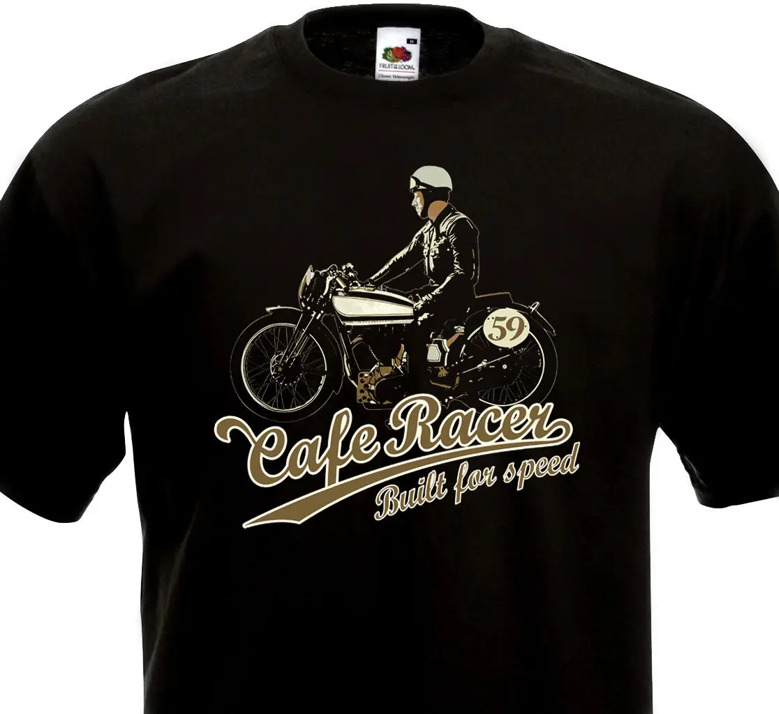 

2019 Hot Sale 100% cotton T-shirt Cafe Racer BSA Triumph Triton Norton Motorcycle Custom Moto Retro Summer Style Tee shirt
