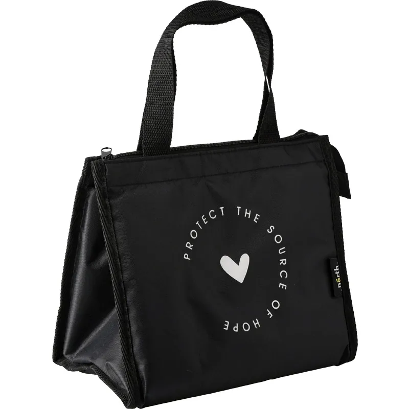 

black stylish cooler bag thermal picnic lunch handbag insulated shop tote cool bag food milk cans holder insulation ice pack bag