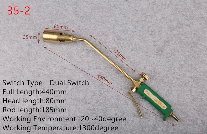 Dual Switch LPG Gas Torch Gun Blowtorch Gas Spray Gun Flame Thrower in Welding Torches from
