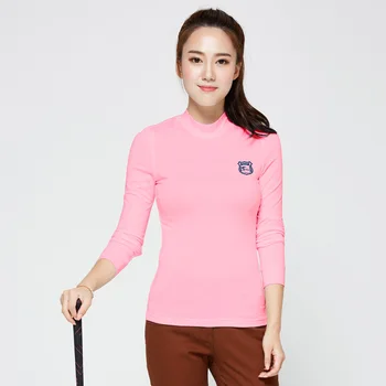 

Women Long Sleeve Bottoming Underwear T Shirts Winter Keep Warm Tight Shirt Ladies Outdoor Golf Apparel D0700