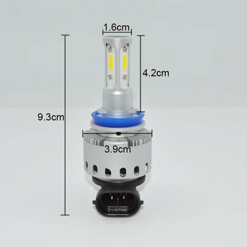 Автомобильные светодиодные фары 90 Вт 12000LM H7 LED H4 H8 H9 H11 HB4 9006 9005 HB3 белый 6000K 3 COB лампы