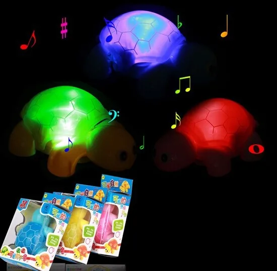 Бесплатная доставка Электрический черепахи с светомузыкальный Проектор Дети Детские игрушки для малышей