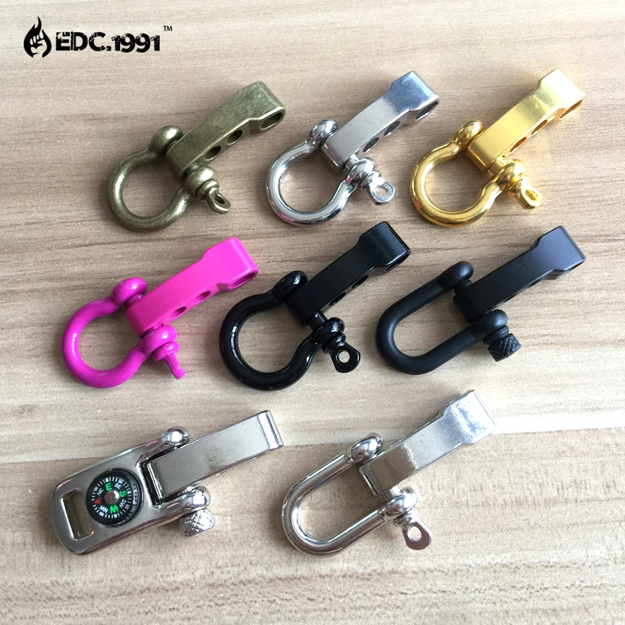 10 PCS High quality Adjustable O and U Shape Anchor Shackle Outdoor Survival Rope Paracord Bracelet Buckle For Outdoor Sport EDC 10 PCS High quality Adjustable O and U Shape Anchor Shackle Outdoor Survival Rope Paracord Bracelet Buckle For Outdoor Sport EDC