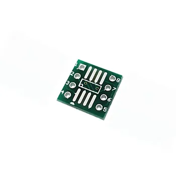

HAILANGNIAO 100PCS/LOT SO8 MSOP8 SOIC8 TSSOP8 SOP8 turn DIP8 IC adapter Socket Adapter plate PCB PB-FREE without Pin Header