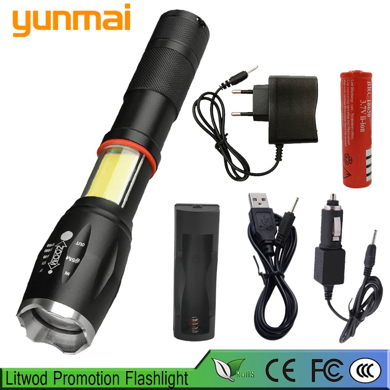 Z201005A светодио дный фонарик 8000LM CREE XML L2/COB Многофункциональный фонарь фонарик хвост Магнит для верховой езды свет