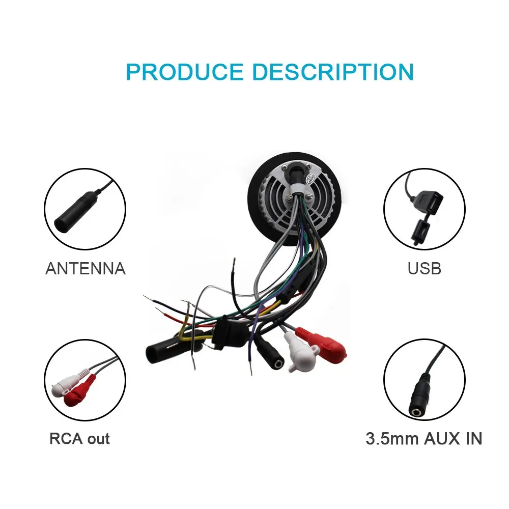 US $95.72 Waterproof Marine Stereo Bluetooth Gauge Radio FM AM Audio 4 Inch 2 Way Marine Boat Outdoor Waterproof SpeakersMarine Antenna