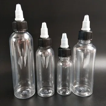 

50pcs Empty Twist off Cap Bottle 30ml 60ml 100ml 120ml PET Dropper Bottles With Twist off Cap For E Liquid vape juice