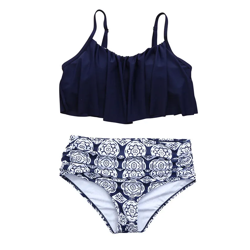 Women's Print Swimsuit Bikini Set Swimwear Women Swimsuit Women's Swimming Suit Two Pieces High Waist Swimwear #1J22  (3)