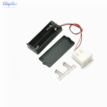 50Pcs 2xAAA Battery Case Holder Socket Wire Junction Boxes With Wires, Switch&Cover, XH2.54 Header and Crimps