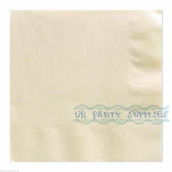 

Free Ship 200pcs Ivory Quality Paper Napkin Communion Anniversary Party Belbal Serviette 33 x 33cm Event & Party Supplies