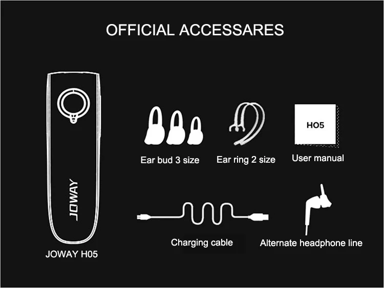 JOWAY H05, беспроводные Bluetooth наушники, бизнес гарнитура, наушники-вкладыши с микрофоном, наушники для телефона, ПК