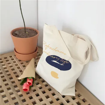 

Fashion Cartoon Casual Women Canvas Handbags 2019 New Arrival Female Classic Tote Bags Simple Soft Shoulder Bags