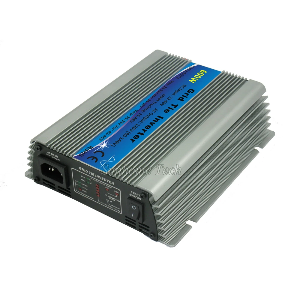 US $52.49 600w Solar Grid Tie Inverter Mppt Pure Sine Wave 10528v Or 2260vdc To 110v Or 230vac Inverters For Solar Panel