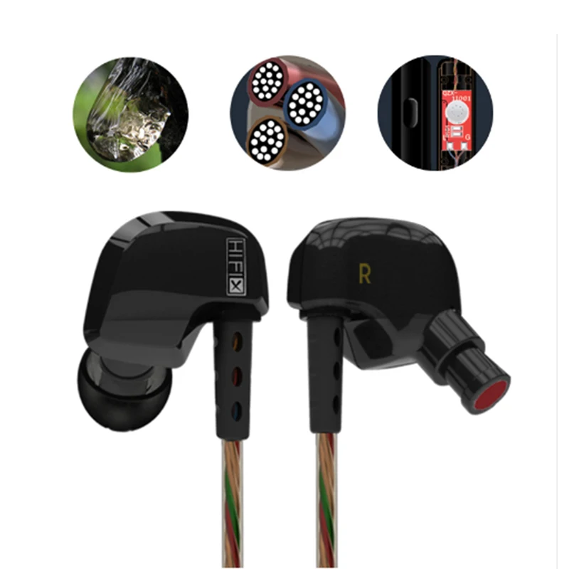 KZ HD9 EDR1 Earphones HiFi Sport Earbuds Copper Driver Earhook ear type Headphones In Ear Earphone For Running With Microphone