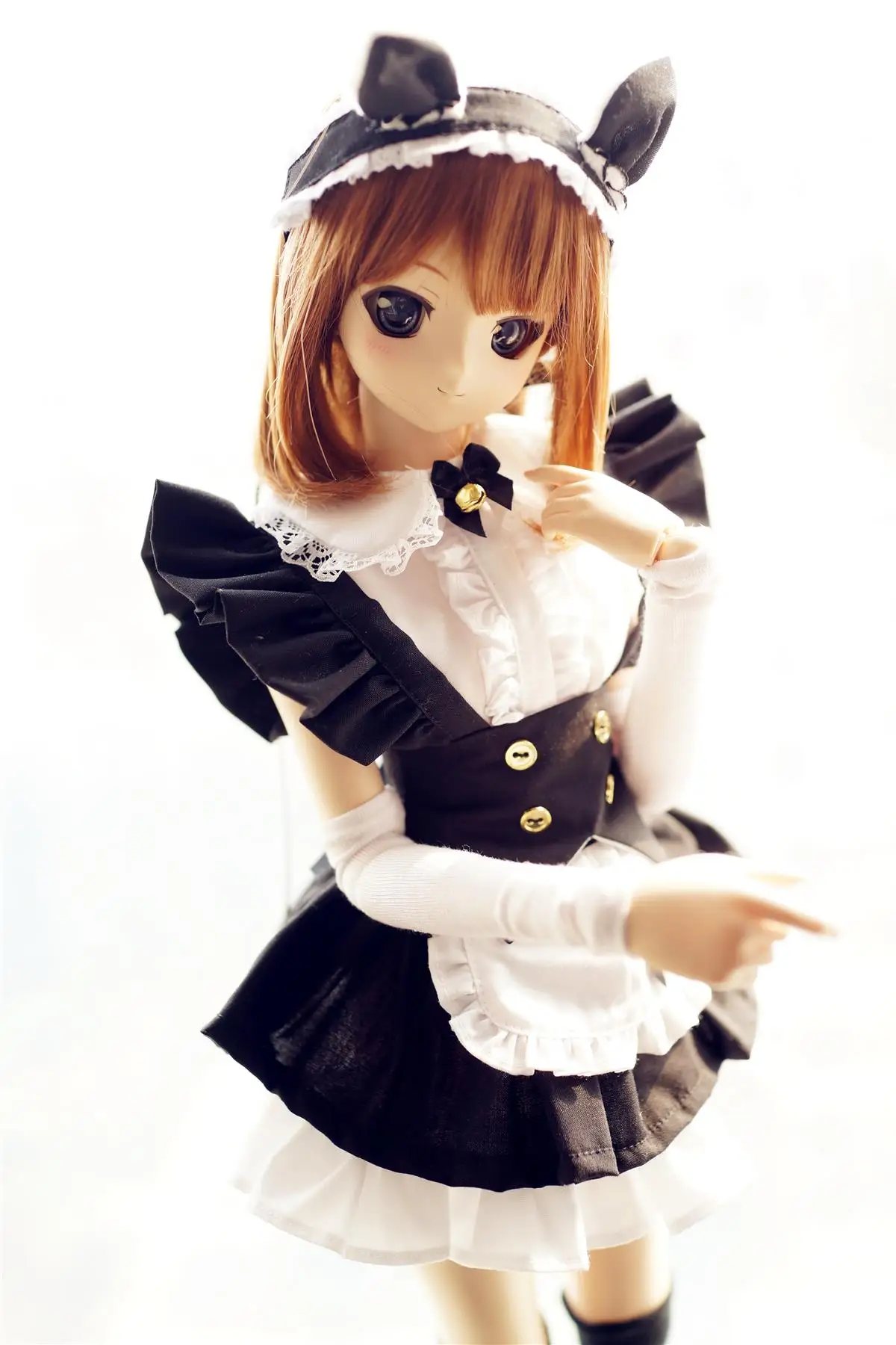 

Estartek NN012 1/3 1/4 Customized Full Hand Made Sexy Japan Anime Cosplay Maid Set for BJD SD DD Doll Action Figure DIY