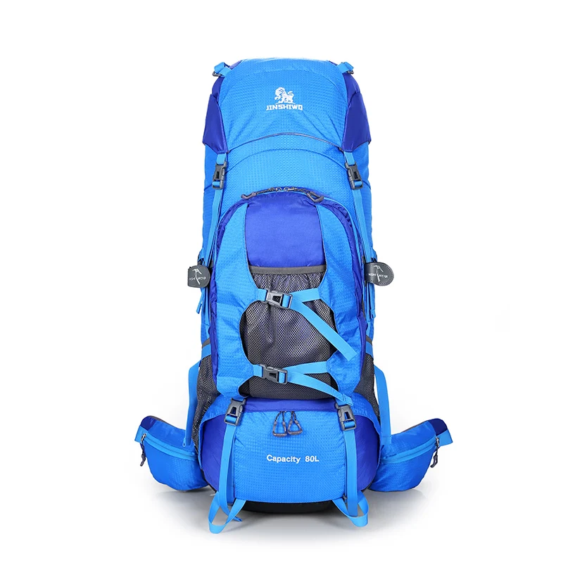 

80L Nylon Outdoor Bags Camping Hiking Backpack Bag Waterproof Men Sport Bag Climbing Large Travel Rucksack Women Backpacks