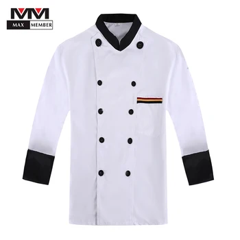 

Restaurant Food Service Hotel Work Uniforms Kitchen Cooking Jackets Master Chef Cuisine Canteen Men Long Sleeve Cozinha Overalls