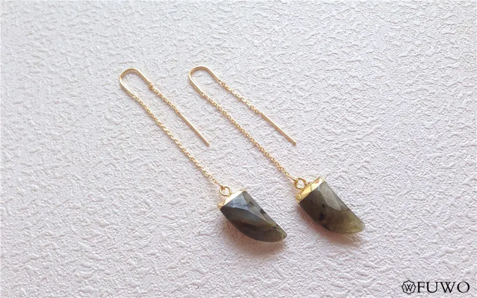 Natural Labradorite Earrings 7