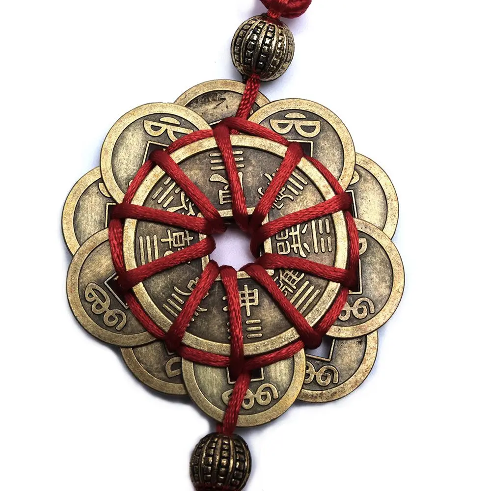 Red Chinese knot FENG SHUI Set Of 6 Lucky Charm Ancient I CHING Coins Prosperity Protection Good Fortune Home Car Decor Red Chinese knot FENG SHUI Set Of 6 Lucky Charm Ancient I CHING Coins Prosperity Protection Good Fortune Home Car Decor