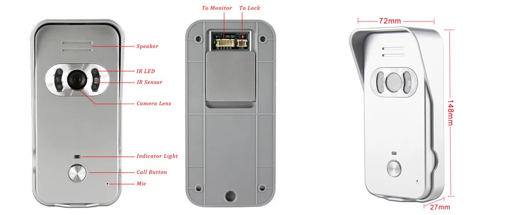 Dp-766 7 дюймов видеомонитор 2 monitor 1 камеры системы