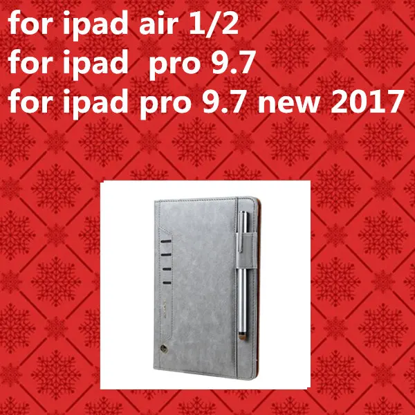 Кожаный чехол для ipad pro 11 дюймов 10,5 ''для ipad Mini 1, 2, 3, 4 для ipad 5 6 7 8 9 воздуха 1 2 pro 9,7 искусственная кожа полностью защищающий чехол - Цвет: 9.7inch Gray