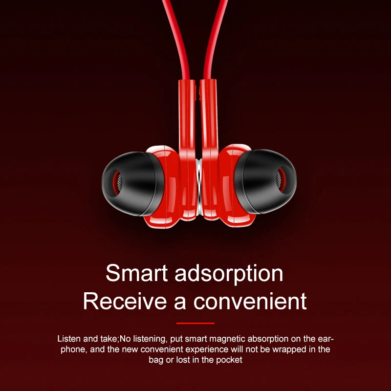 Bluetooth наушники магнитные беспроводные HiFi Звук стерео гарнитура