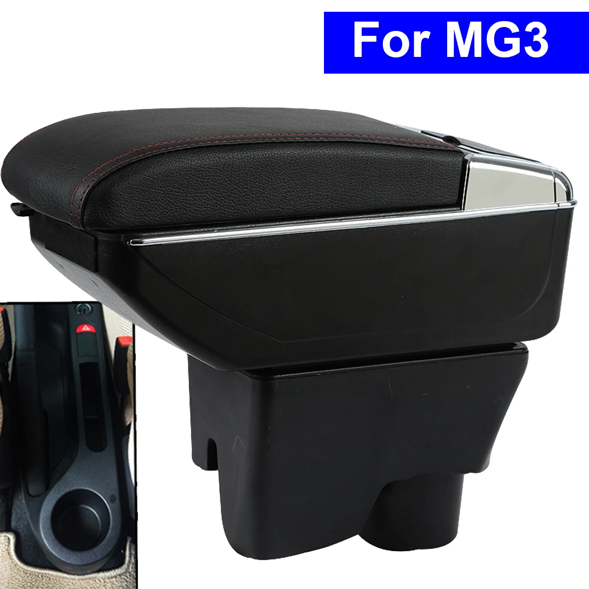 Leather Car Interior Parts Center Console Armrest Box for MG3 2011 2012