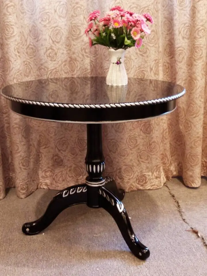 Hot Antique European luxury carved coffee table 100% wood tea table European wood table living room fruniture hotel salon table