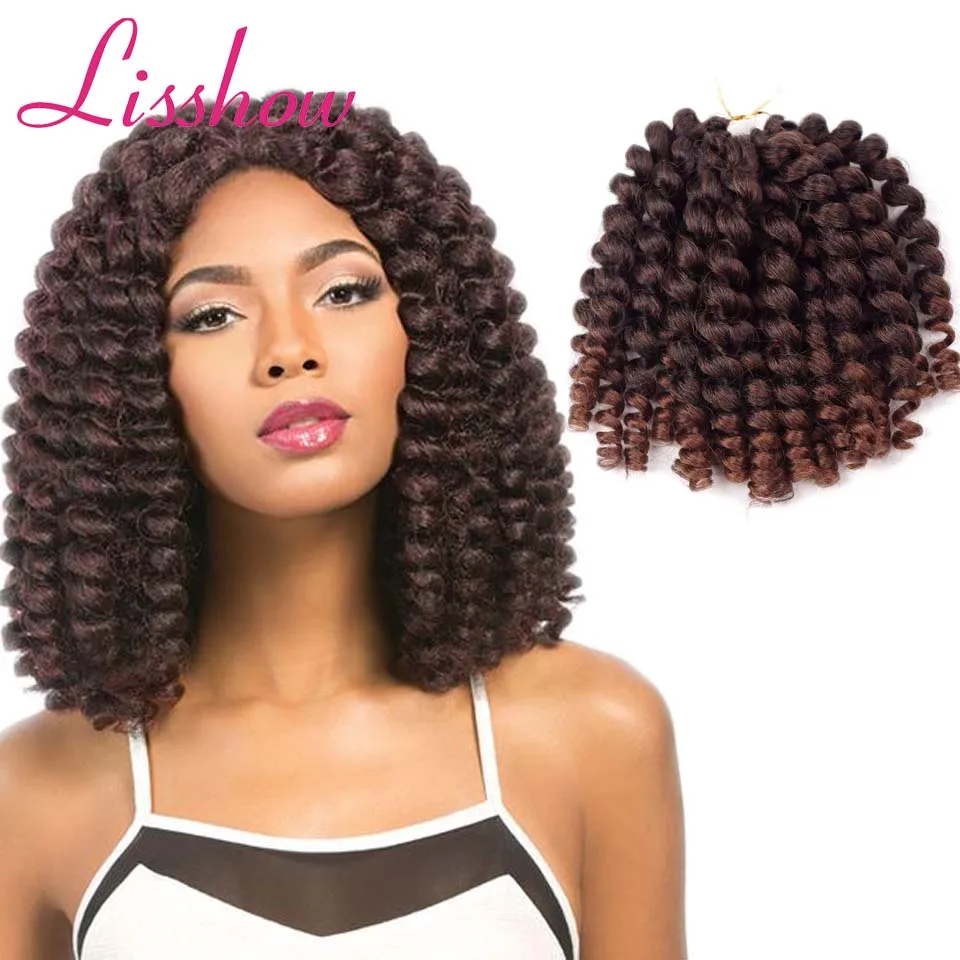 20 Brins Jumpy Baguette Curl Tresses Cheveux 8 Jamaïcain Rebond Ombre Crochet Tresses Torsion