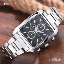 Longbo Marque De Mode Quartz Casual Montre Hommes D’affaires Sport Militaire Acier Casual Résistant À L’eau Robe montres Relojes hombre