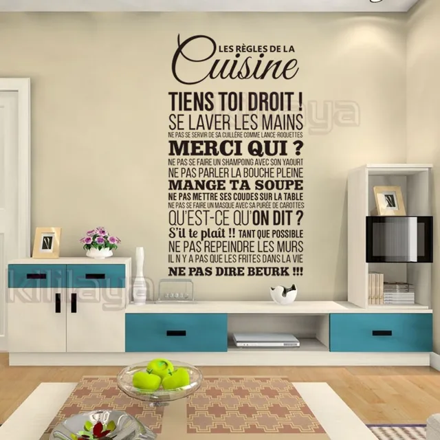 Cuisine Wall Stickers Murax The Rules Of Kitchen Vinyl Decals Cuisine Wall Stickers Murax The Rules Of Kitchen Vinyl Decals Removable Art Wallpaper Home Decor